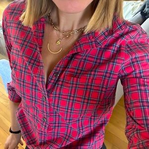 JCREW- popover Christmas plaid - size 00